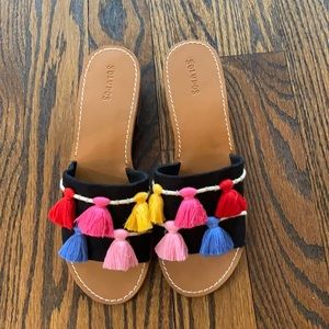 Soludos Tassel Block Heel